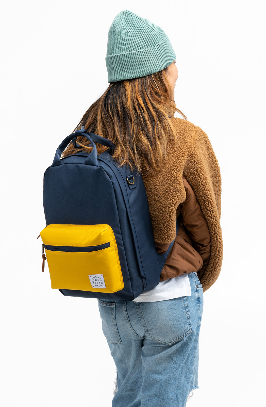 Pacific Pack Diaper Bag (Navy/Saffron)