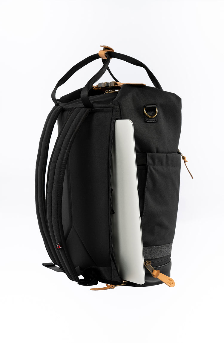 Avalon Diaper Bag Backpack Black [Sustainable] // POTN Product of the North Store